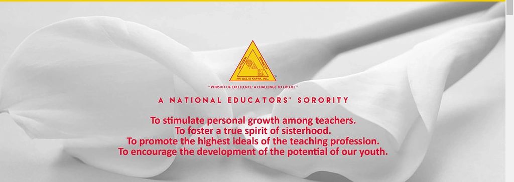 National educators' sorority mission statement on fabric.