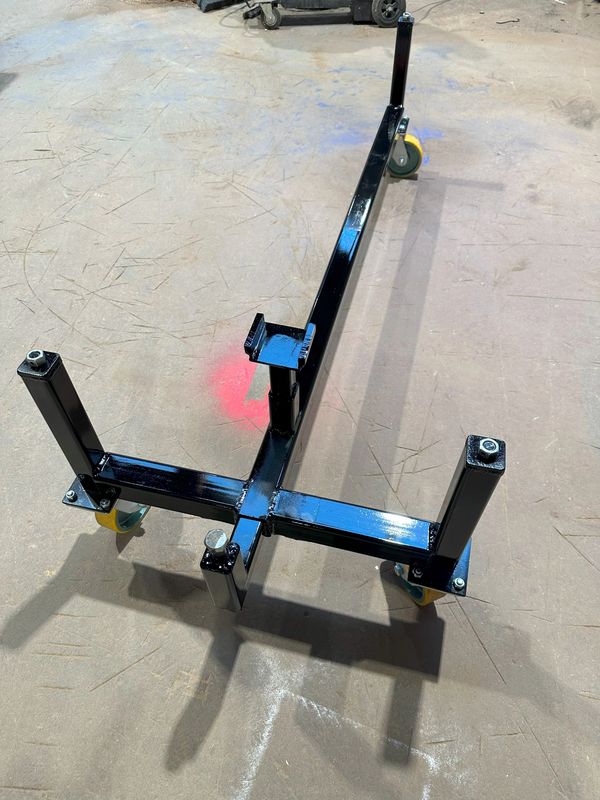 Frame Made By MJC Workshop to support the gearbox of a tractor For Local Mechanic.