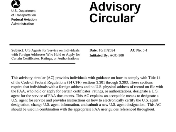 FAA Advisory circular