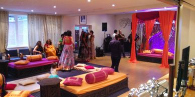 A wedding in an indoor event hall