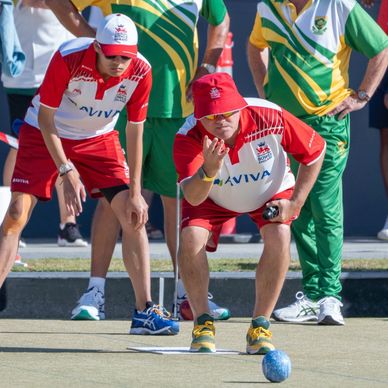 Two men bowling