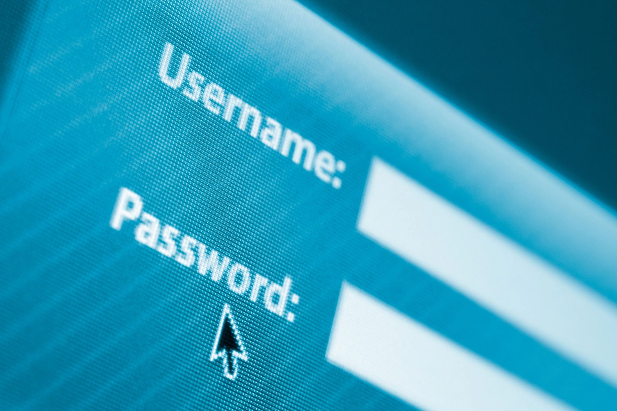A computer login screen