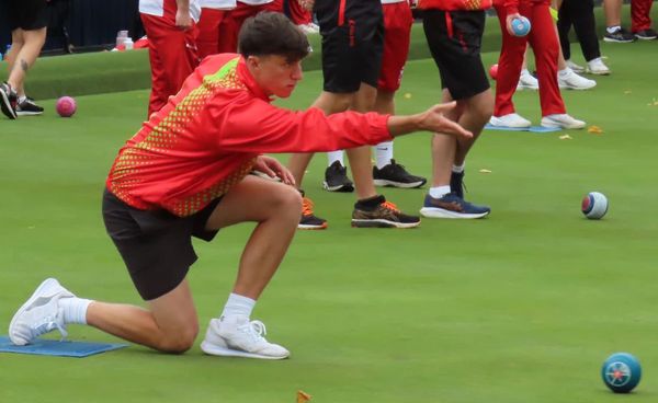 A man bowling