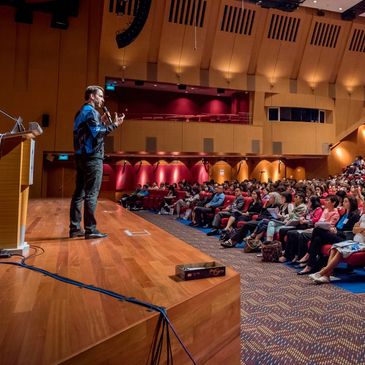 Dr. Gregor Lim-Lange speaking at the Singapore Mindfulness Conference