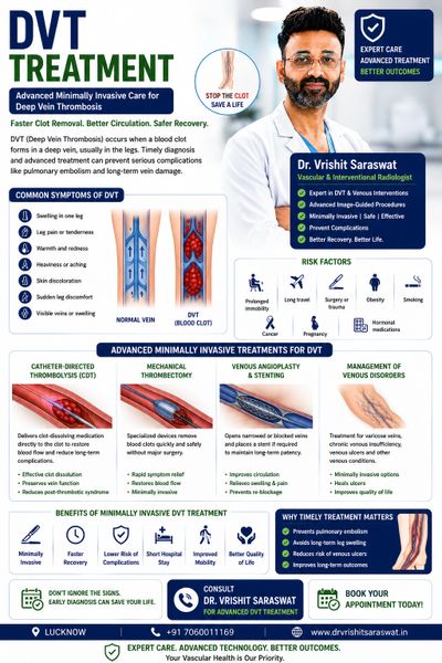 DVT treatment in Lucknow
Blood clot removal procedure
Venous disorder treatment
Catheter-directed th