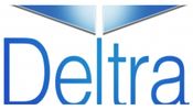 Wide scenic background highlighting deltra logo