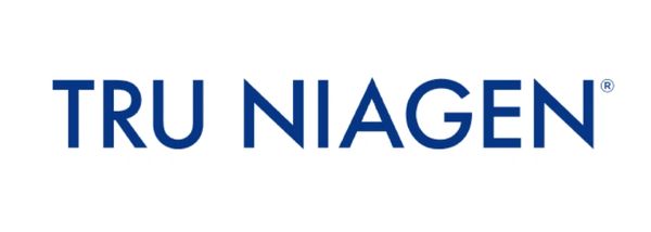 Logo of TRU NIAGEN in blue text on white background.