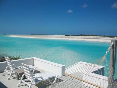 Patio at Bay View Villas over looking Man O War Cay.