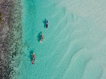 Kayaking through the lazy river of Great and Little Exuma