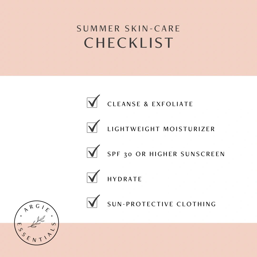 Summer Skin Care Checklist Developing A Summer Skin Care Routine