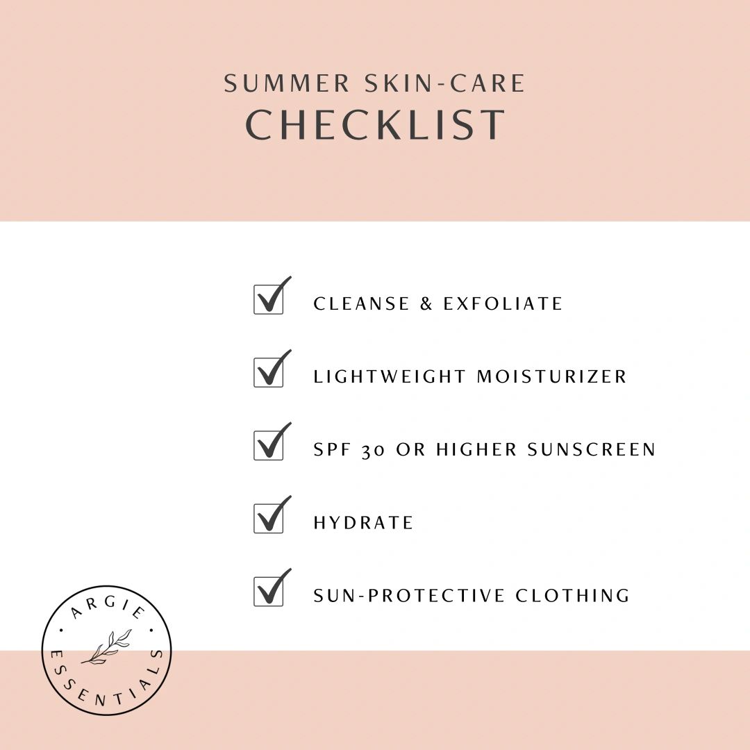 Summer SkinCare Checklist Developing A Summer SkinCare Routine(01)