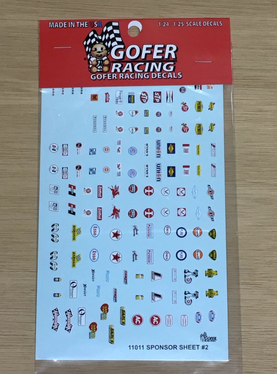 GOFER RACING SPONSOR SHEET 2 DECALS