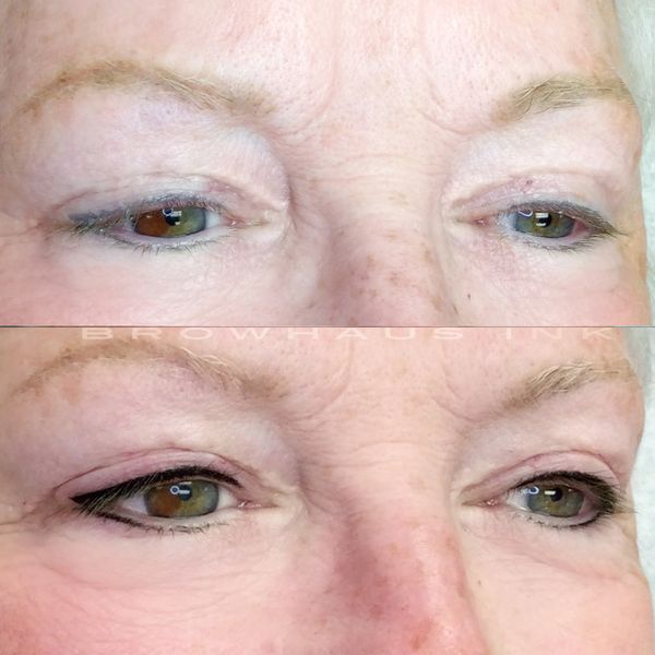 eyeliner tattoo on mature skin, lash enhancement, brooklyn pmu, brooklyn eyeliner