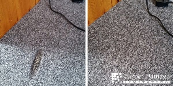 Before: Fabric Burn Repair  Carpet repair, Couch repair, Repair