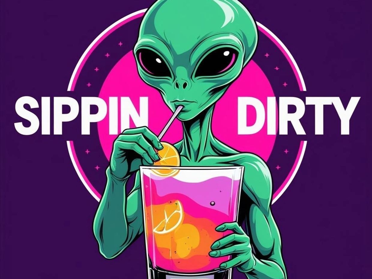Green alien sipping a colorful drink with the words 'Sippin Dirty'.












Event Bar Packages
Mixologist Services
