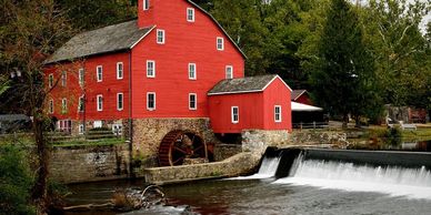 Historic Red Mill in Clinton, Hunterdon County, New Jersey