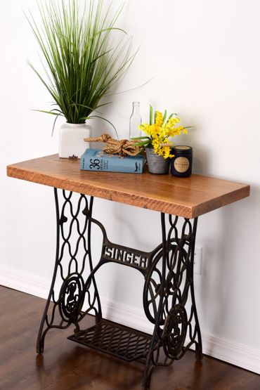 Antique Singer Sewing Machine Entryway Table