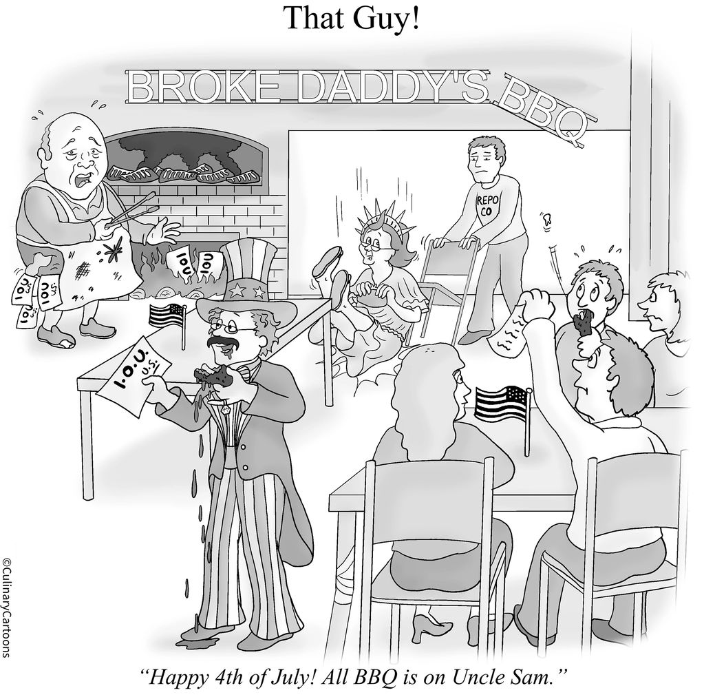 That Guy July 4th 2024 BBQ  Culinary Cartoon 