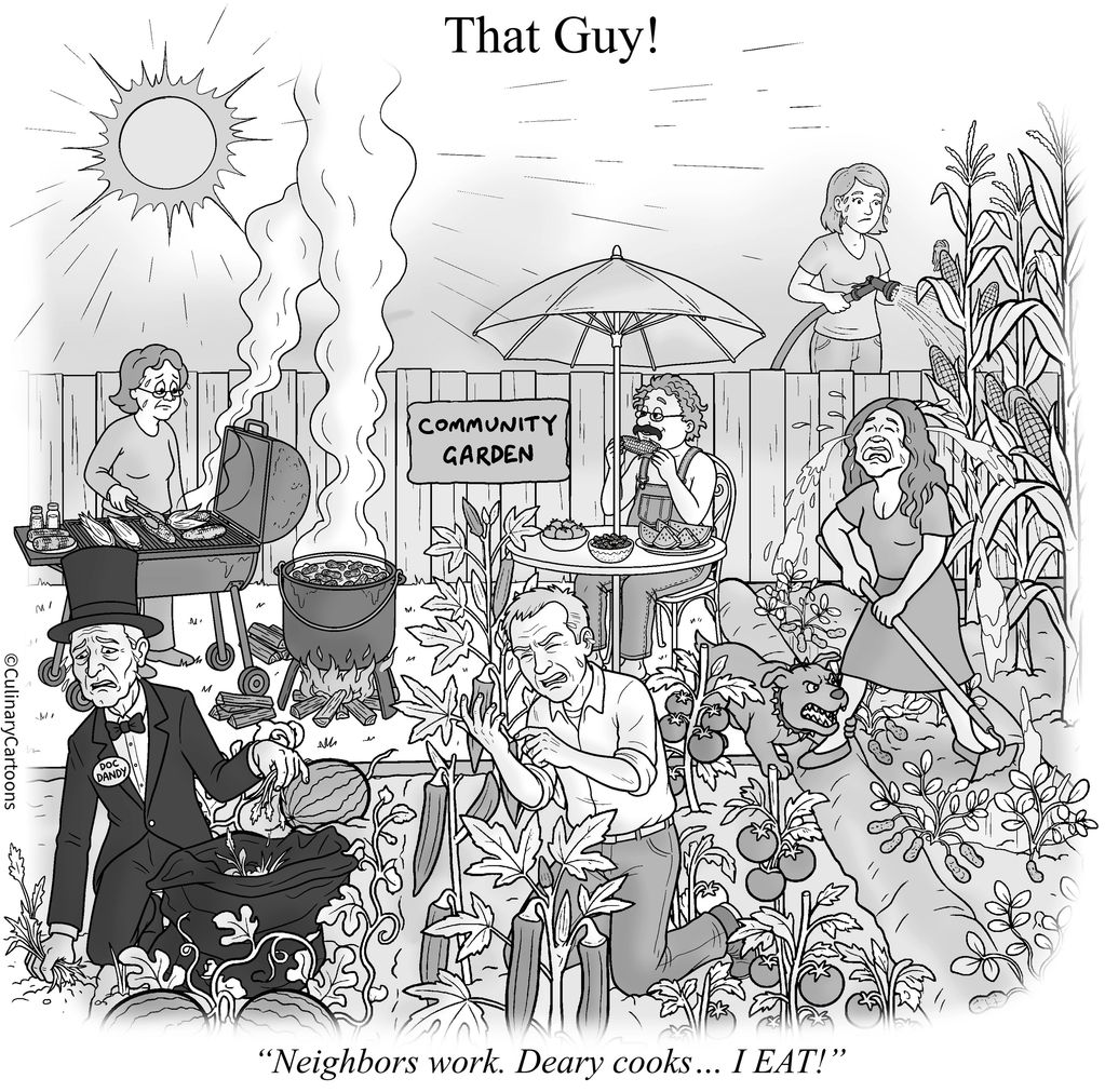 That Guy cartoon community garden