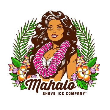 Mahalo shave ice graphic
