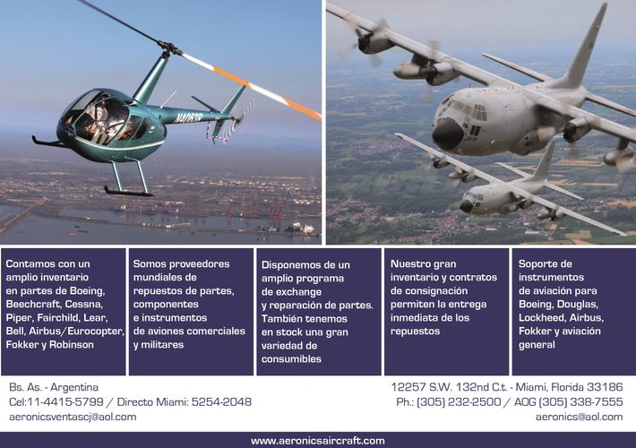 Español AERONICS AIRCRAFT PARTS, INC.