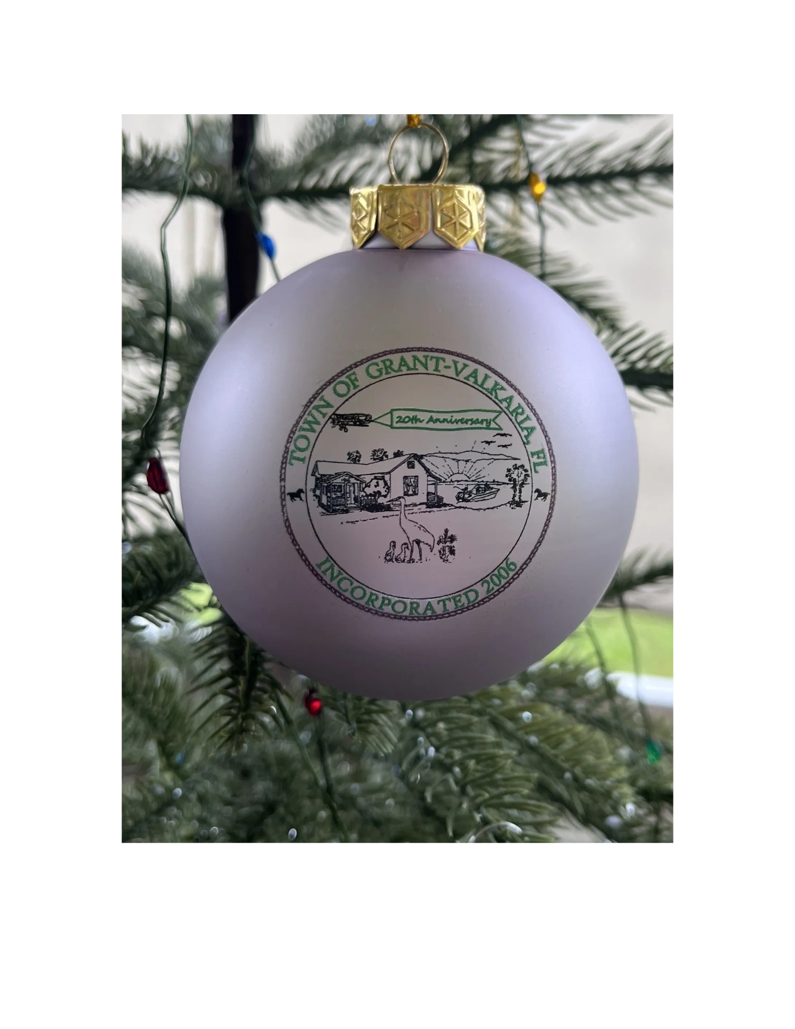 Christmas ornament sale for GVCA 2025 at $10 each.