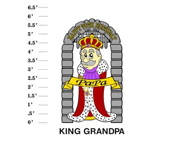 King Grandpa Lawn Sign Happy Age Birthday Name