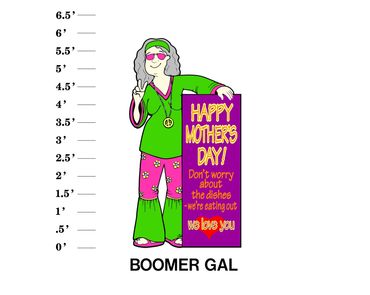 Boomer Gal Lawn Sign Happy Mother's Day Don't worry about the disehs we're eating out we love you!
