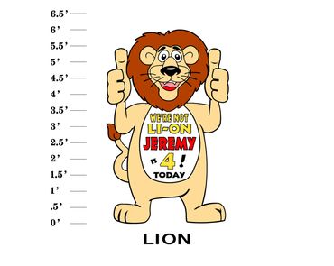 Lion Lawn Sign We're not Li-on Name is Age! Today