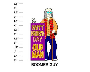 Boomer Guy Lawn Sign Happy Father's Day Old Man
