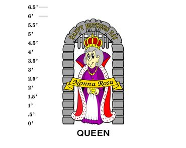 Queen Lawn Sign Happy Mother's Day (Name)