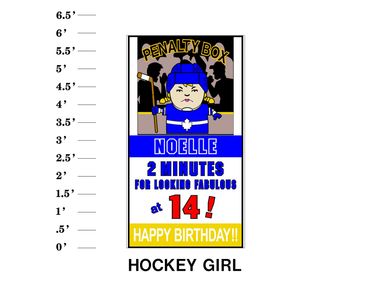 Hockey Girl Lawn Sign Name 2 minutes for looking fabulous at age! Happy Birthday