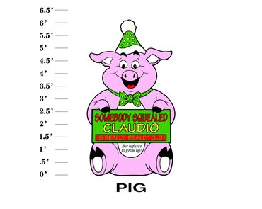 Pig Lawn sign Somebody Squealed Name is really really old!