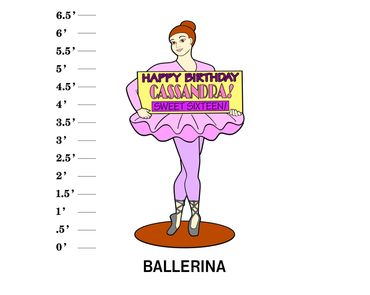 Ballerina Lawn Sign Happy Birthday Name Sweet Sixteen