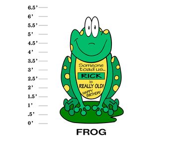 Frog Lawn Sign (Someone toad us Name is age! Happy Birthday