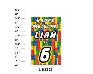 Lego Lawn Sign Happy Birthday Name is Age!