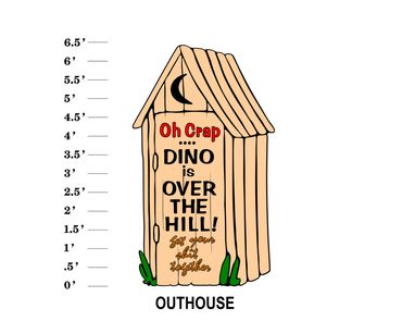 Outhouse Lawn Card Oh Crap name is over the hill! Get your shit together