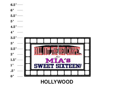 Hollywood Lawn Sign Roll out the red carpet for Name's Sweet Sixteen