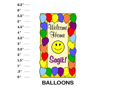 Balloons Lawn Sign Welcome Home (Name)!