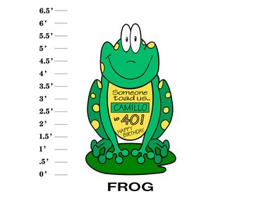 Frog Lawn Sign "Somebody toad us name is age! Happy Birthday"