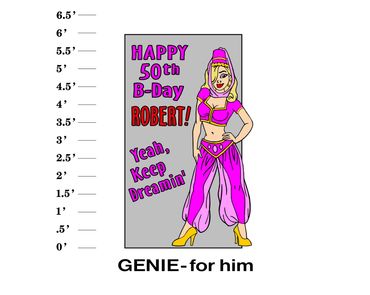 Genie - For Him "Happy age birthday Name Yeah, keep dreamin'"