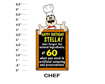 Chef Lawn Sign Happy Birthday Name just forget the natural ingredients at age what you need is ...
