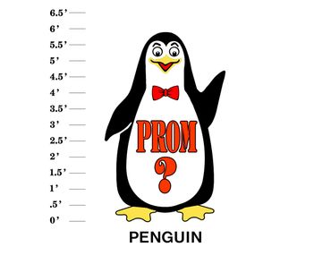 Penguin Prom Lawn Sign
