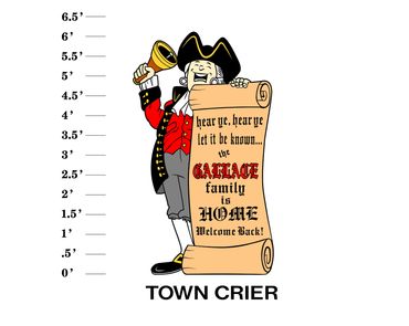 Town Crier Lawn Sign Hear ye hear ye let it be known (Name) is home Welcome Back!