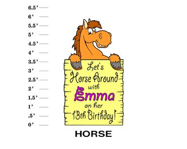 Horse Lawn Sign Let's horse around with name on her/his age birthday