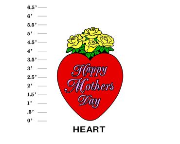 Heart & Roses Lawn Sign Happy Mother's Day