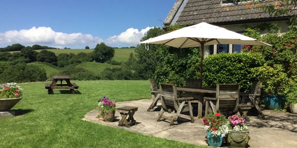 The garden and stunning view