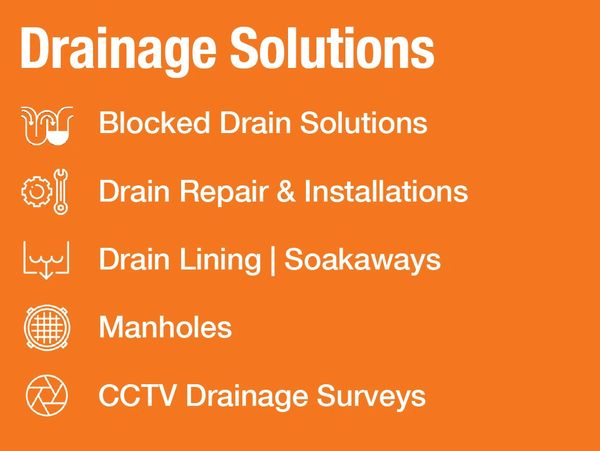 Drain Unblocking, Drainage Repairs, Drain Lining & Drain CCTV Surveys