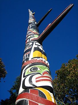 Largest totem pole, located in Beacon Hill Park