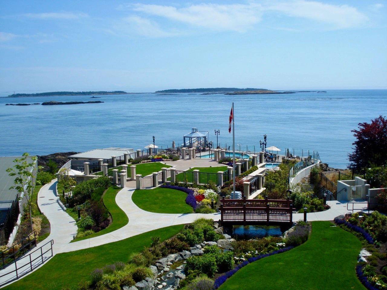 Oak Bay Beach Hotel beautiful looking into the ocean from an hotel